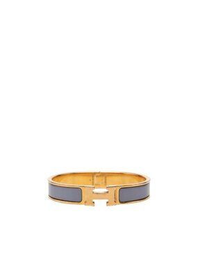 Hermes Click PM Bracelet Gold Light Purple Plated Enamel